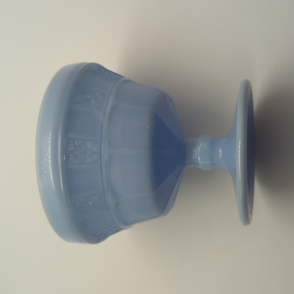 Jeannette Glass DORIC Delphite Blue Sherbet Depression